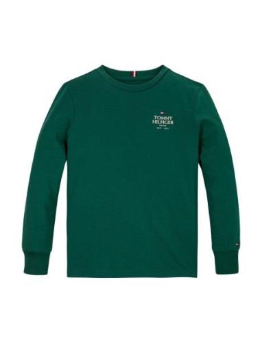 Th Logo Puff Print Reg Tee Ls Green Tommy Hilfiger