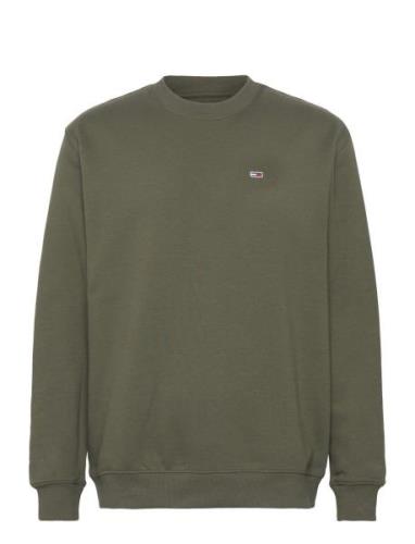 Tjm Reg S Flag Crew Green Tommy Jeans