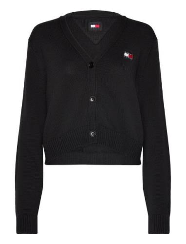 Tjw Essential Badge Cardigan Ext Black Tommy Jeans