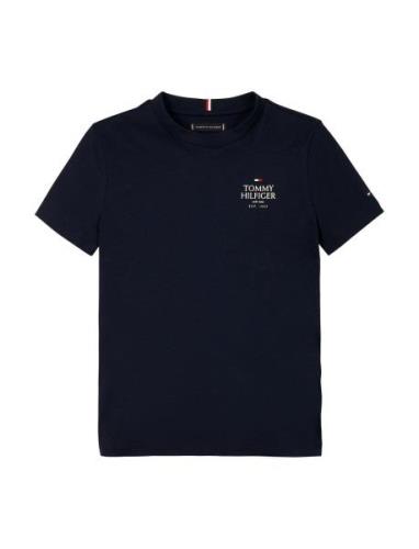 Th Logo Puff Print Reg Tee Ss Navy Tommy Hilfiger