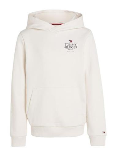 Th Logo Puff Print Reg Hoodie White Tommy Hilfiger