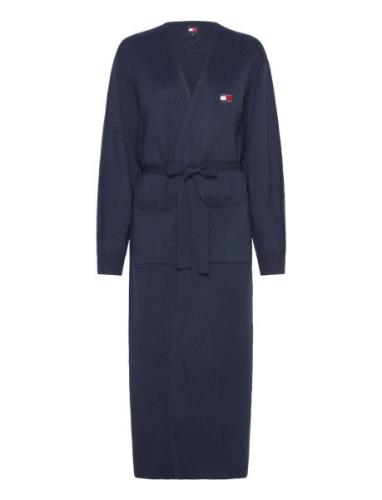 Tjw Badge Midi Belted Cardigan Navy Tommy Jeans