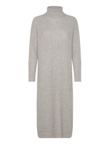 Wool Cash Roll-Nk Long Dress Grey Tommy Hilfiger