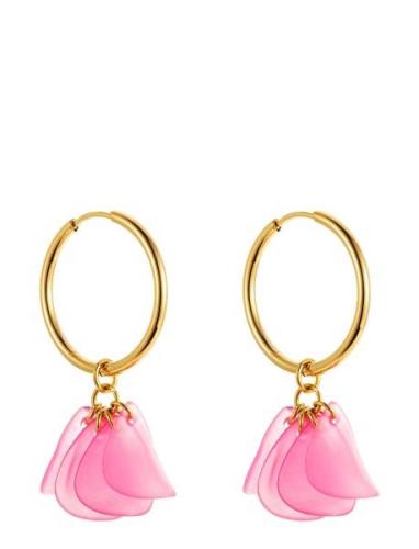 Nice Hoop Earring Pink By Jolima