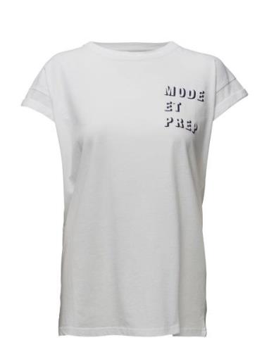 Ladies T-Shirt Mode Et Prep Blue Les Deux