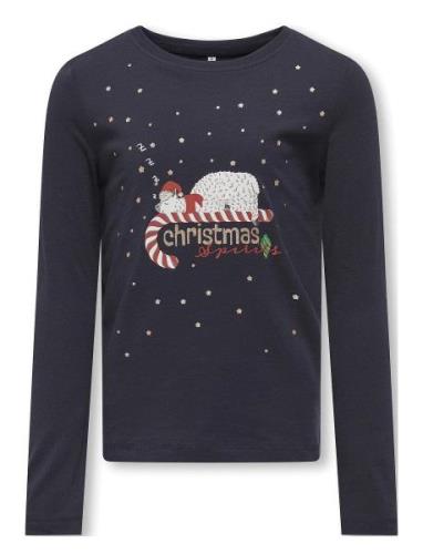 Kogxmas Life Yrsa Life Reg L/S Top Jrs Navy Kids Only