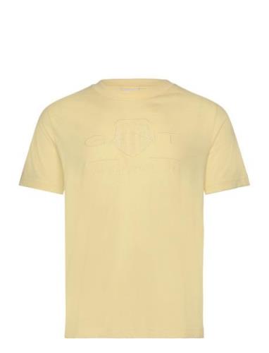 Reg Tonal Shield Ss T-Shirt Yellow GANT