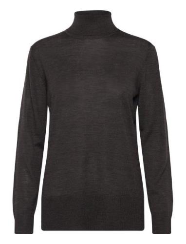 Charlenebbroll Neck Knit Black Bruuns Bazaar