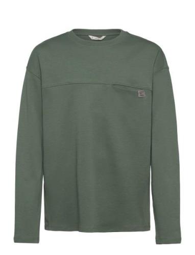 Long Sleeve Cotton T-Shirt Khaki Mango