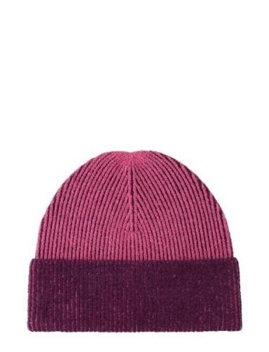 Beanie Plaited Colorblock Pink Tom Tailor