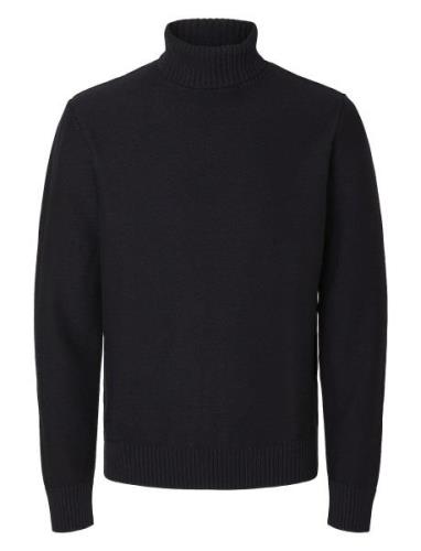 Slhaxel Ls Knit Roll Neck Noos Black Selected Homme