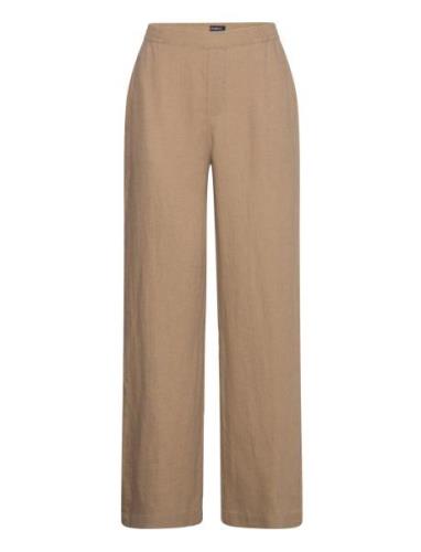 Trousers Bella Pure Linen Beige Lindex