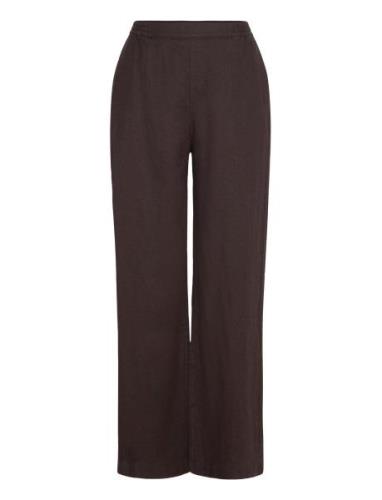 Trousers Bella Pure Linen Brown Lindex