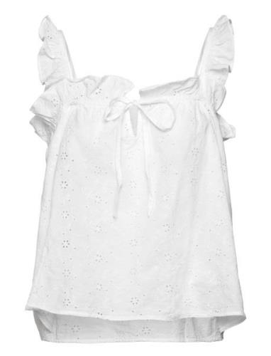 Top Camisole Broderie Anglaise White Lindex