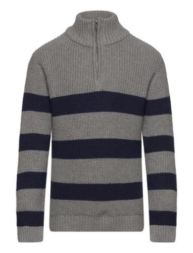 Zip Neck Jumper Grey Mango