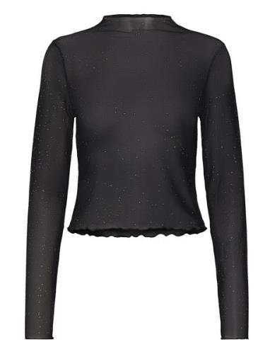 Nmstar Foil L/S High Neck Mesh Jrs Fwd Black NOISY MAY