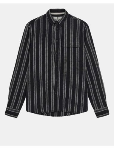 Akleif Structure Shirt Black Anerkjendt