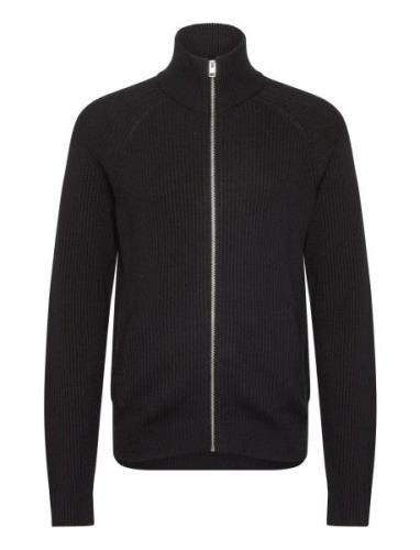 Jjpannel Knit Zip Cardigan Aw24 Black Jack & J S