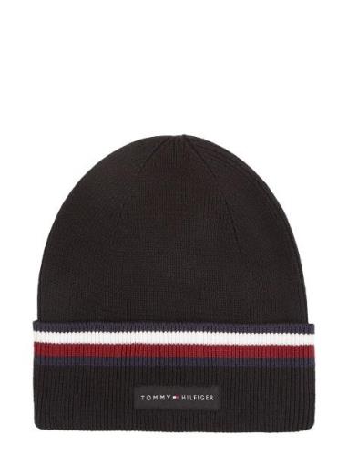 Th Corp Love Solid Stripe Beanie Black Tommy Hilfiger