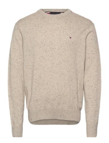 Pima Org Ctn Cashmere Crew Neck Beige Tommy Hilfiger