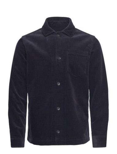 Layton Corduroy Overshirt Navy Les Deux