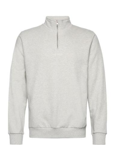 Dexter Half-Zip Sweatshirt Grey Les Deux