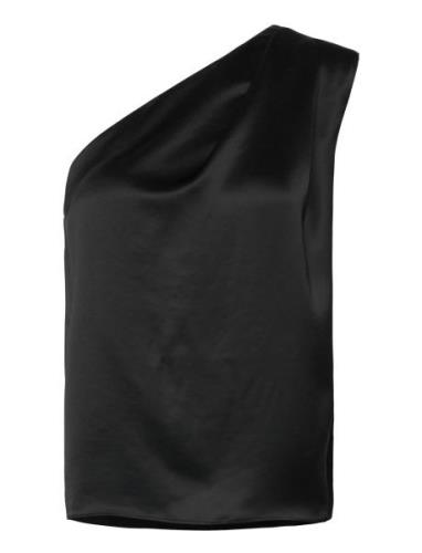 Elle Satin Tank Black Ahlvar Gallery