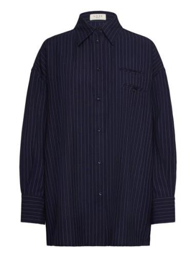 Neo Pinstripe Shirt Navy NORR