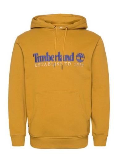 Established 1973 Embroidery Logo Brush Back Hoodie Chai Tea Yellow Tim...