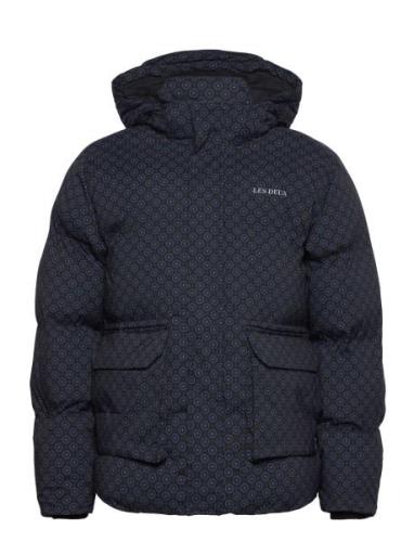 Montreal Aop Puffer Jacket Navy Les Deux