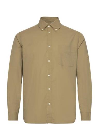 Kent Light Oxford Shirt Khaki Les Deux