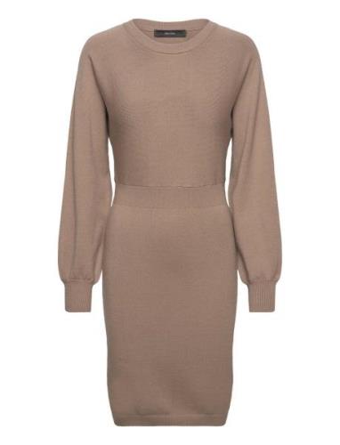 Vmhollykaris Ls O-Neck Dress Ga Boo Beige Vero Moda