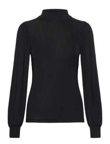 Srroman T-Neck Top Black Soft Rebels