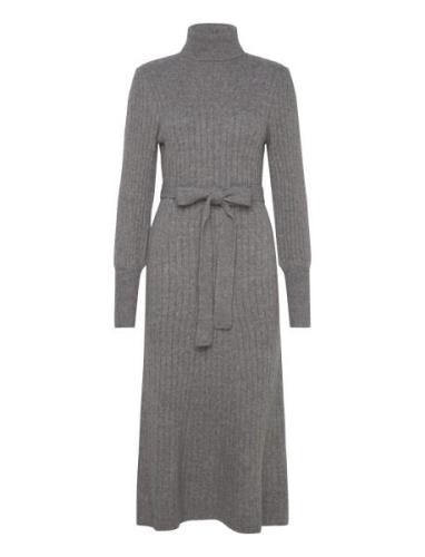 Vmaurelia Ls Rollneck 7/8 Knit Dress Vma Grey Vero Moda