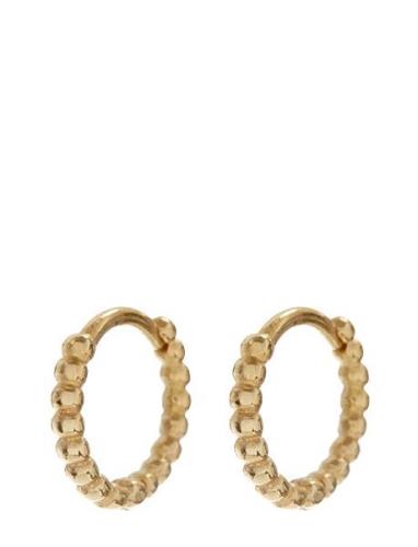 The Mini Continuous Beaded Huggies-Gold Gold LUV AJ