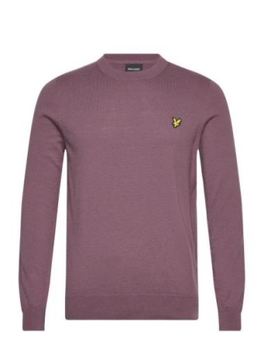 Cotton Merino Crew Neck Jumper Purple Lyle & Scott