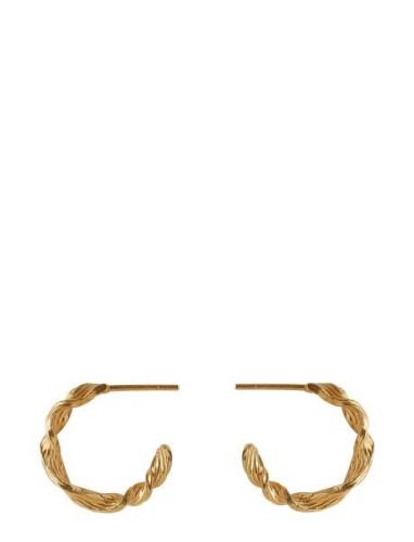 Small Dancing Wave Hoops Gold Pernille Corydon