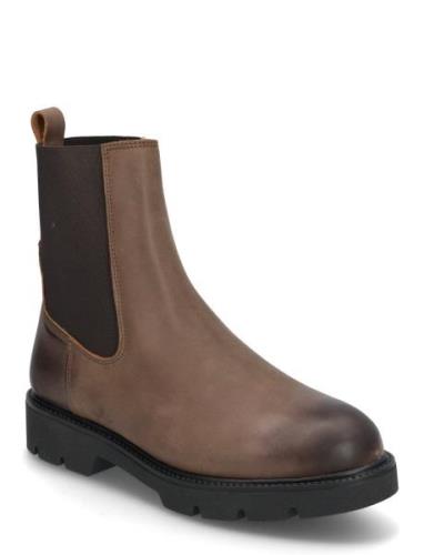 Biaothilia Warmlined Chelsea Boot Waxed Leather Brown Bianco