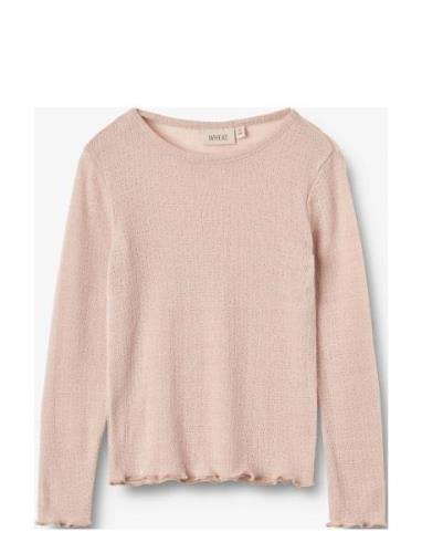 Wool Silk T-Shirt L/S Alli Pink Wheat