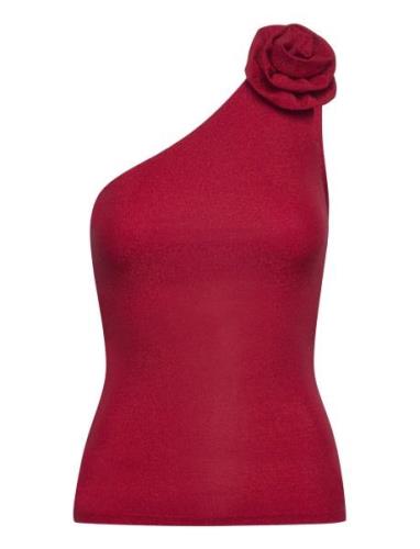 Rwnora Shoulder Top Red Rosemunde