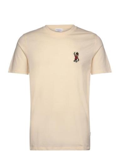 Christmas Embroidery Tee S/S Beige Lindbergh