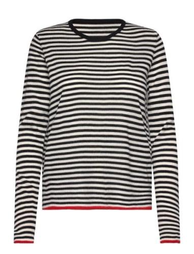 Stripe Ellis Knit Black Mads Nørgaard