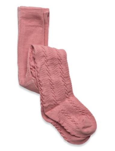 Baby Stocking W.effect On Back Pink Minymo