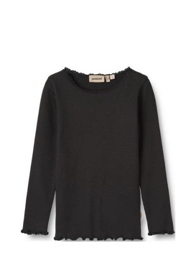 Rib T-Shirt L/S Reese Black Wheat