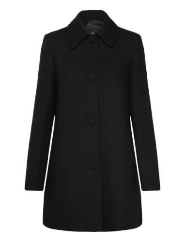 Straight-Fit Coat With Buttons Black Mango