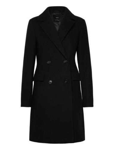 Double-Breasted Wool Coat Black Mango