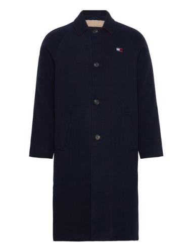 Tjm Wool Coat Navy Tommy Jeans