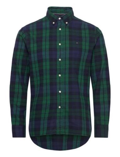 Brushed Blackwatch Chk Rf Shirt Green Tommy Hilfiger