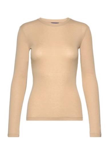 Slim Lightweight Ls T-Shirt Beige GANT