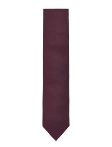 Polyester Tie 7 Cm Burgundy Lindbergh Black